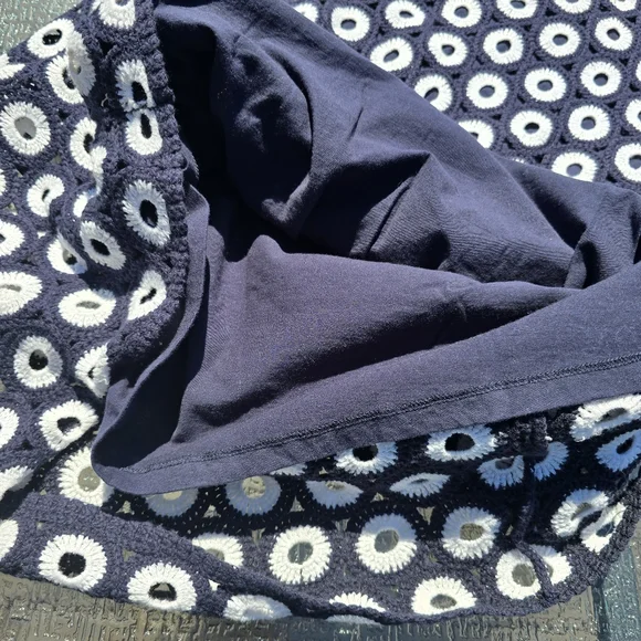 Boden Elana Crochet Navy and White dress, EUC, size 10. - Picture 12 of 14